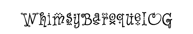 WhimsyBaroqueICG font preview