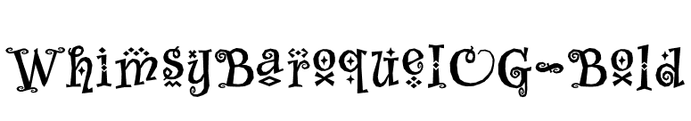 WhimsyBaroqueICG-Bold font preview