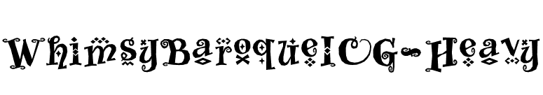 WhimsyBaroqueICG-Heavy font preview
