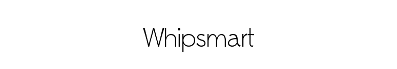 Whipsmart font preview