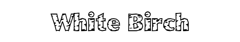 White Birch font preview