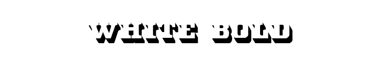 White Bold font preview