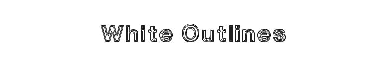 White Outlines font preview