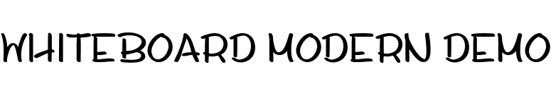 Whiteboard Modern Demo font preview