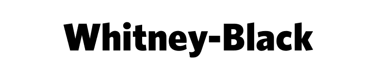 Whitney-Black font preview