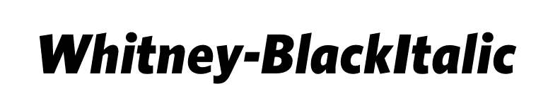 Whitney-BlackItalic font preview