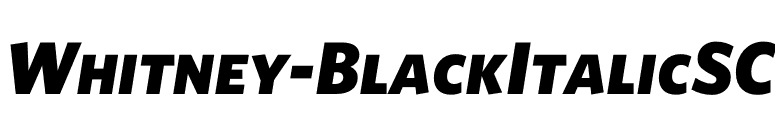 Whitney-BlackItalicSC font preview
