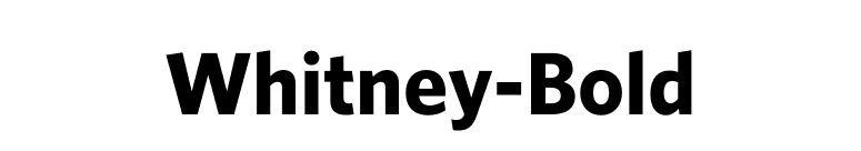 Whitney-Bold font preview