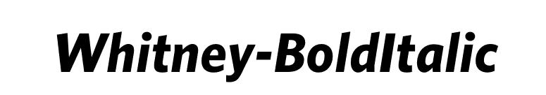 Whitney-BoldItalic font preview