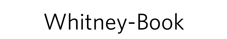 Whitney-Book font preview