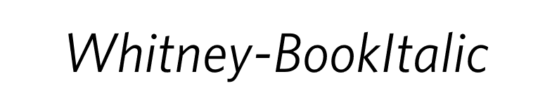 Whitney-BookItalic font preview