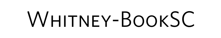 Whitney-BookSC font preview