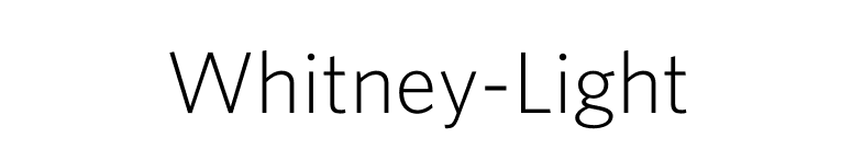 Whitney-Light font preview