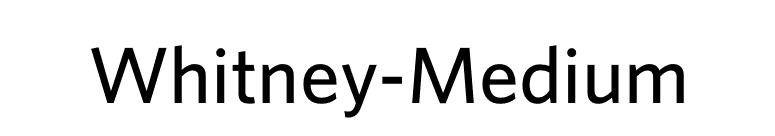 Whitney-Medium font preview