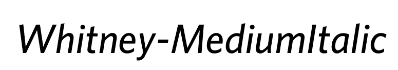 Whitney-MediumItalic font preview