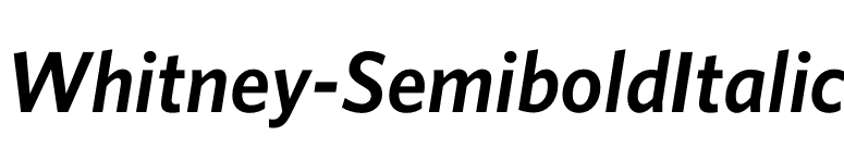 Whitney-SemiboldItalic font preview