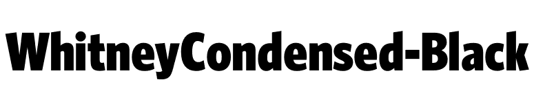 WhitneyCondensed-Black font preview