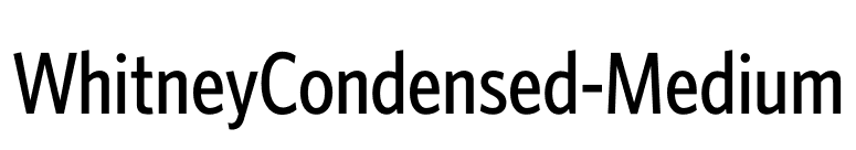 WhitneyCondensed-Medium font preview