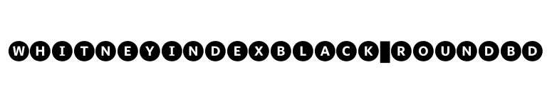 WhitneyIndexBlack-RoundBd font preview