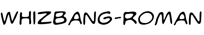 WhizBang-Roman font preview