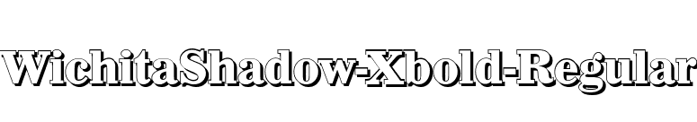 WichitaShadow-Xbold-Regular font preview