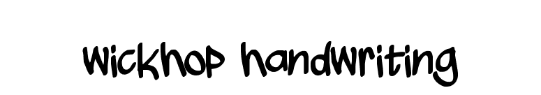 wickhop handwriting font preview
