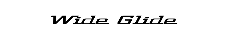 Wide Glide font preview