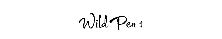 Wild Pen 1 font preview
