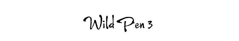 Wild Pen 3 font preview
