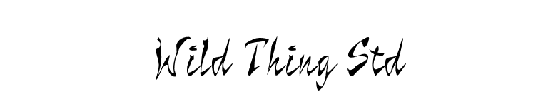 Wild Thing Std font preview