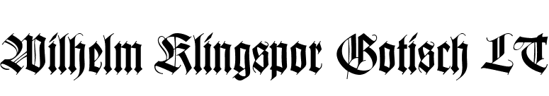 Wilhelm Klingspor Gotisch LT font preview
