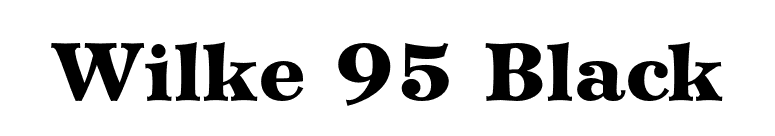 Wilke 95 Black font preview