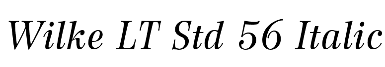 Wilke LT Std 56 Italic font preview