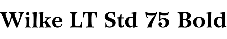 Wilke LT Std 75 Bold font preview
