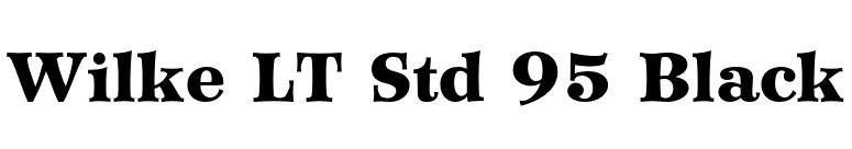 Wilke LT Std 95 Black font preview