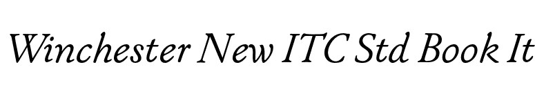 Winchester New ITC Std Book It font preview