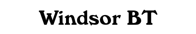 Windsor BT font preview