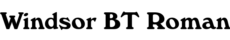 Windsor BT Roman font preview