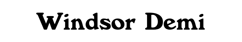 Windsor Demi font preview