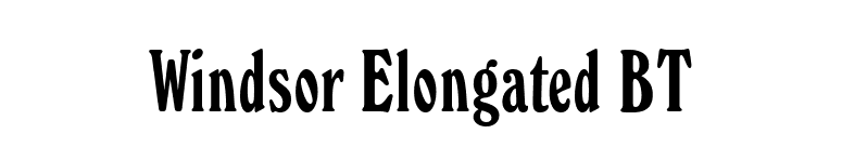 Windsor Elongated BT font preview