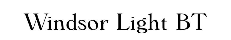 Windsor Light BT font preview
