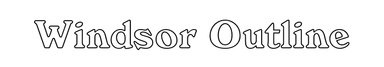Windsor Outline font preview