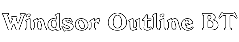 Windsor Outline BT font preview