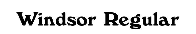Windsor Regular font preview