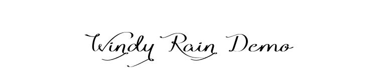 Windy Rain Demo font preview
