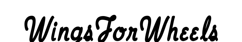 WingsForWheels font preview