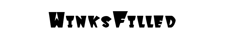 WinksFilled font preview