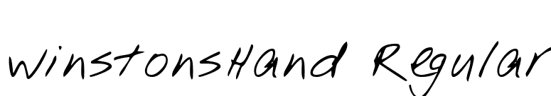 WinstonsHand Regular font preview
