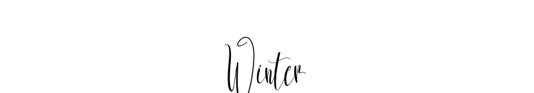 Winter font preview
