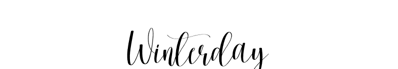 Winterday font preview